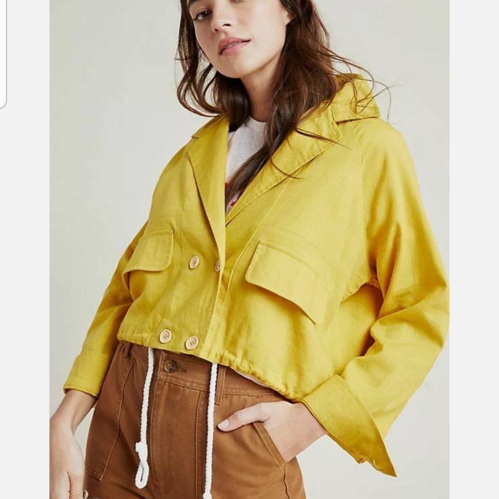 Anthropologie Lucille Cropped Anorak size medium